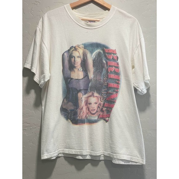 Rarest Britney Spears Original 2001 Concert Tour Graphic Tee Mens Large Genuine - Picture 1 of 16
